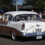 Classic American Car Elvis graphics on car