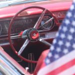 American Car Steering wheel and dash