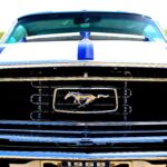 Classic American Muscle Car from Front grill